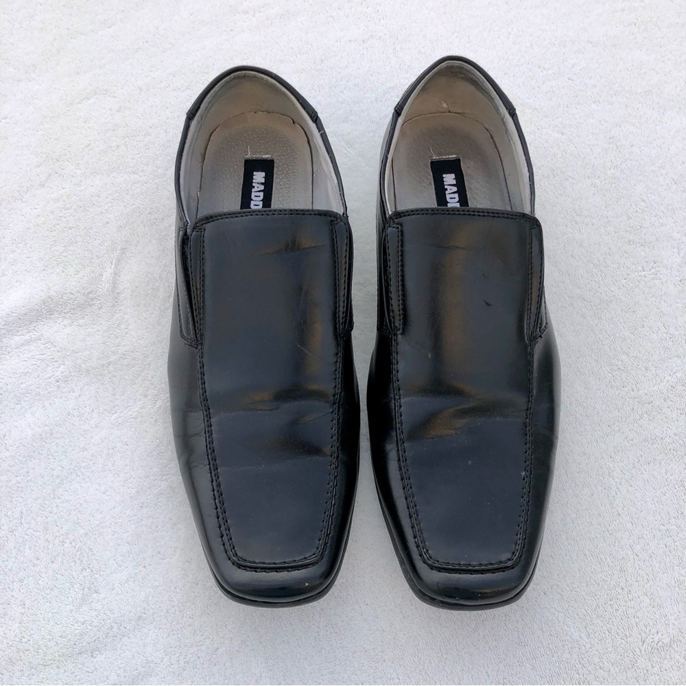 Steve Madden Shoes Men’s Black Leather Size 11 Dress Loafers Slip On